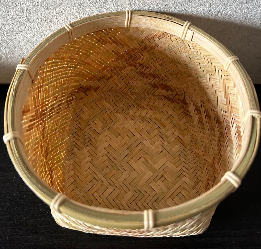 ① 竹籠 カゴ (18㎝) 竹かご 器 竹細工 国産真竹