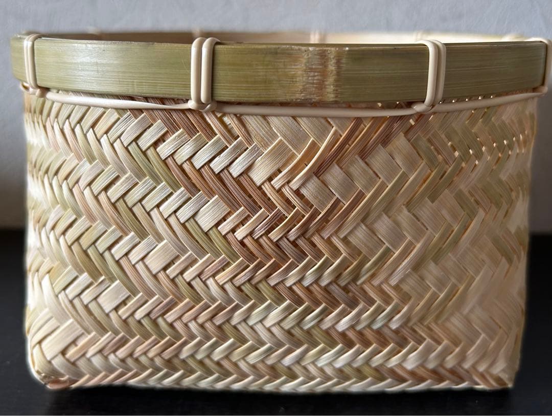 ① 竹籠 カゴ (18㎝) 竹かご 器 竹細工 国産真竹