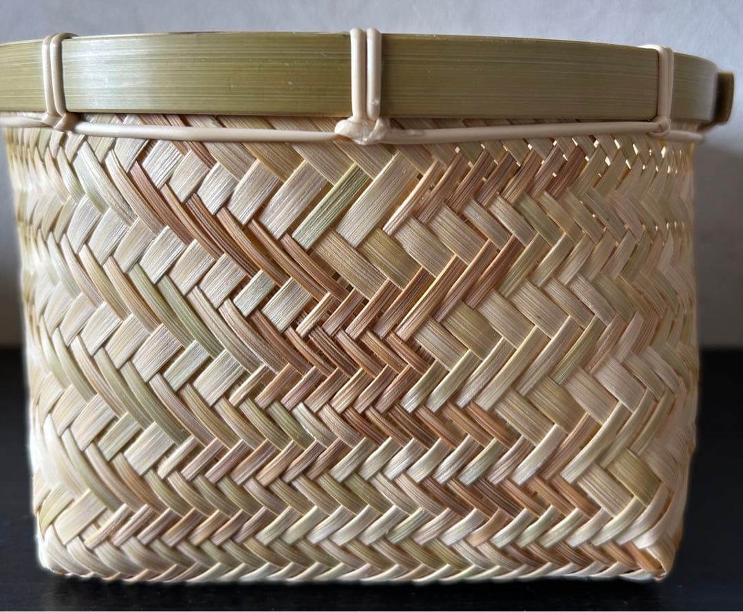 ① 竹籠 カゴ (18㎝) 竹かご 器 竹細工 国産真竹
