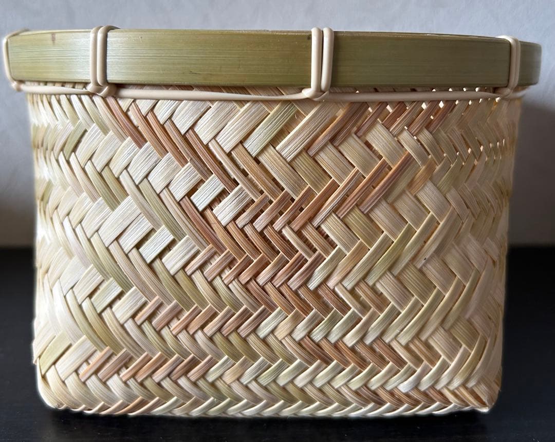 ① 竹籠 カゴ (18㎝) 竹かご 器 竹細工 国産真竹