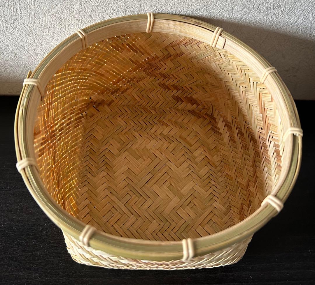 ① 竹籠 カゴ (18㎝) 竹かご 器 竹細工 国産真竹