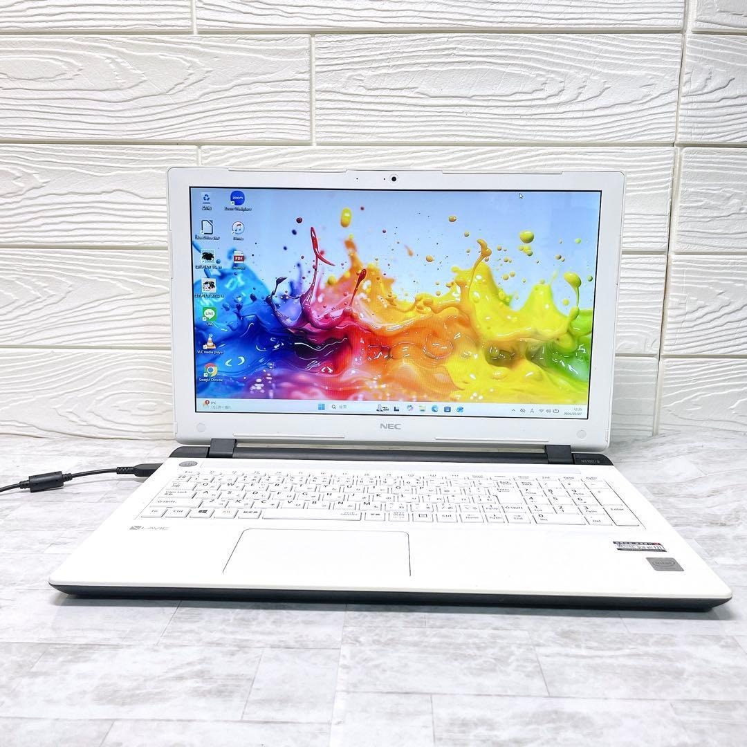 即利用OK！Windows11✨NEC カメラ DVD ノートパソコン 白
