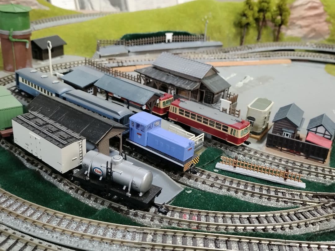 N鉄道模型 セレブなダブルスリップポイント採用レイアウト,ジオラマ