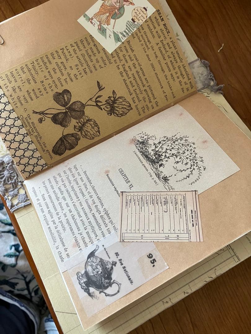 ②ハンドメイド　ジャンクジャーナル帳　コラージュ　ノート