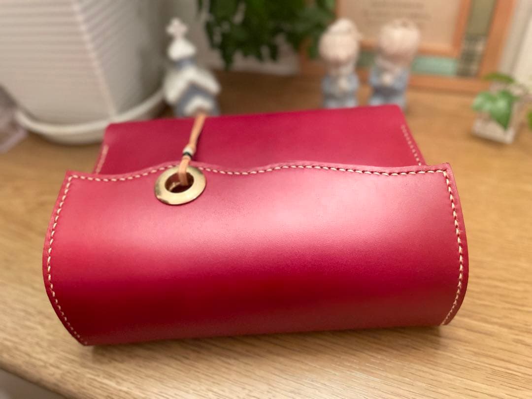 受注見本　手縫本革ハンドメイド新改訳中型版聖書カバー／ブックカバー