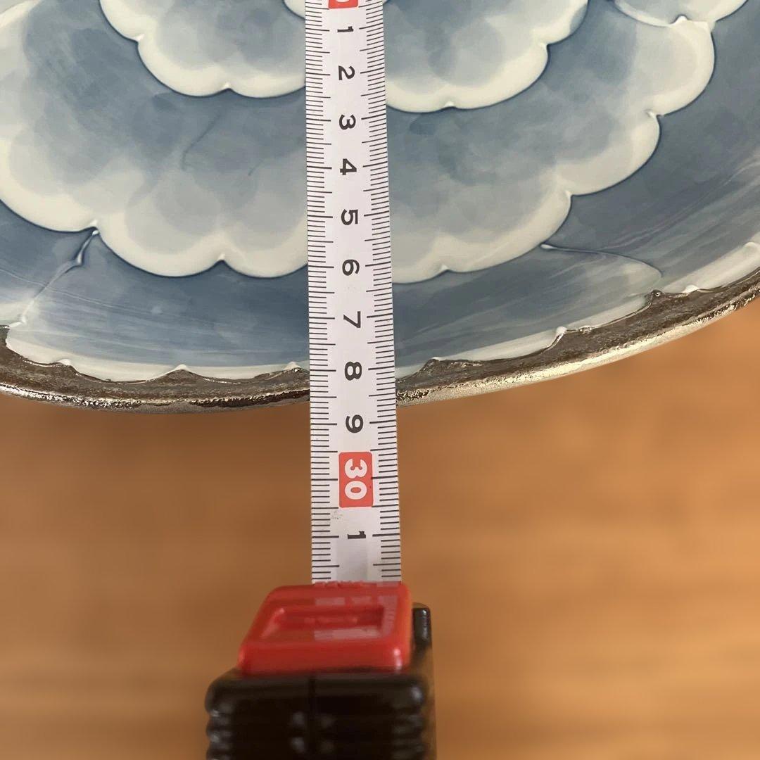 【美品】有田焼　文山窯　プラチナ牡丹　大皿　箱無し