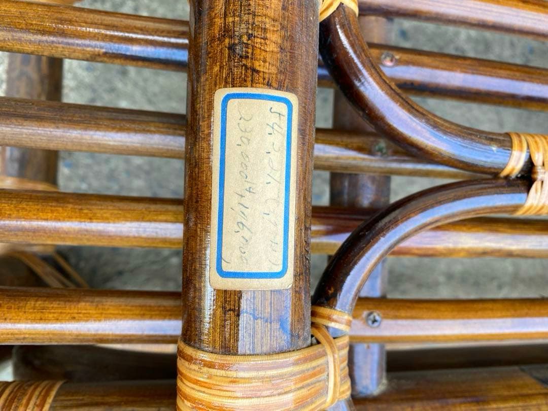 ★希少　セミダブル　ラタン　ベッドフレーム　籐　アンティーク　ヴィンテージ