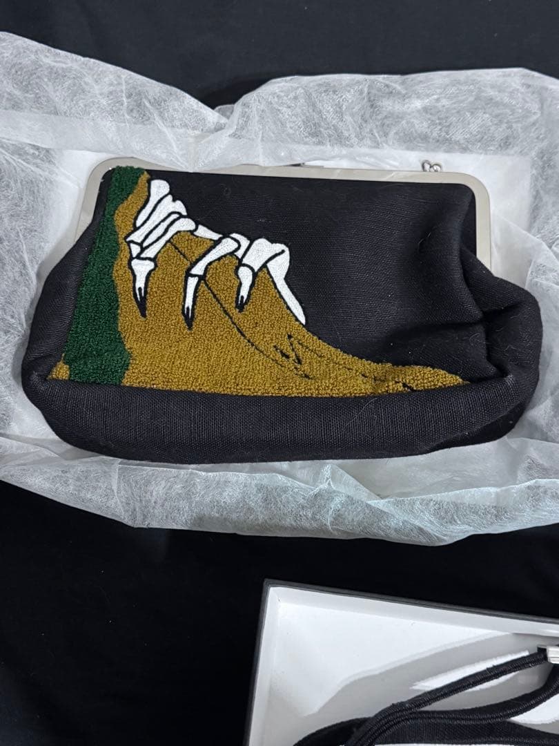 KYOTOTO スカル刺繍 がま口バッグ 箱付