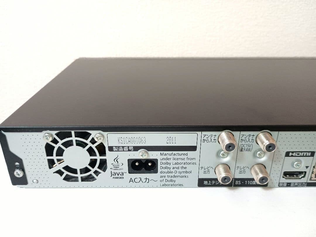 パナソニック ブルーレイレコーダー 「DMR-BZT600」 動作品