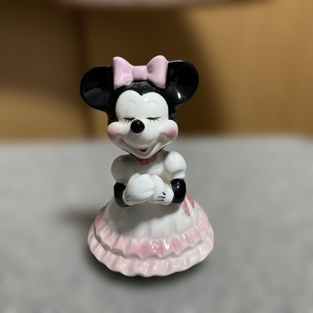 ミッキー ミニー 陶器フィギュアセット8体　【内オルゴール付きミニー1体】