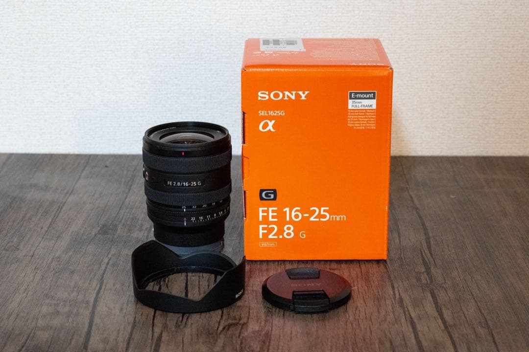 SONY広角ズームレンズフルサイズ FE16-25mmF2.8GGレンズ