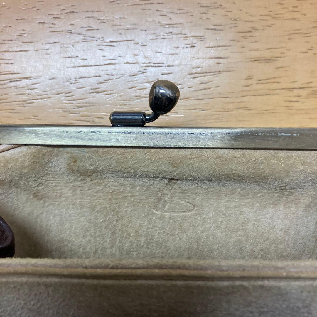 土屋鞄 がま口財布 ダークブラウン レザー ケース