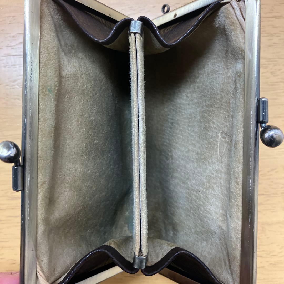 土屋鞄 がま口財布 ダークブラウン レザー ケース