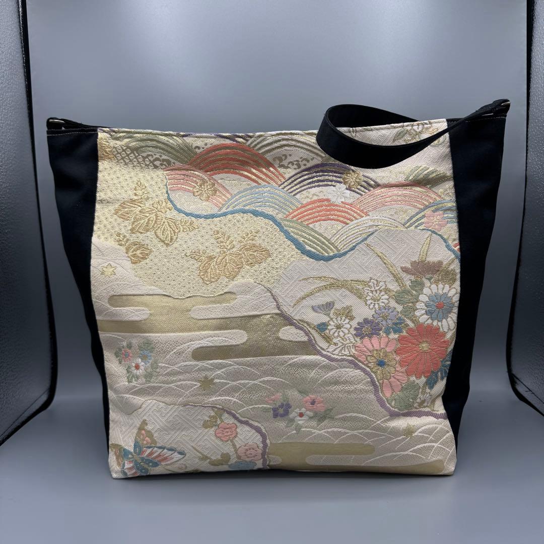 【オーダー品】着物 帯 帯締め リメイク ハンドメイド ショルダーバッグ 西陣