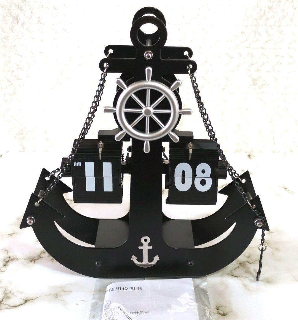 フリップ時計【未使用】パタパタクロック　 ザピオン　アンカー　海賊