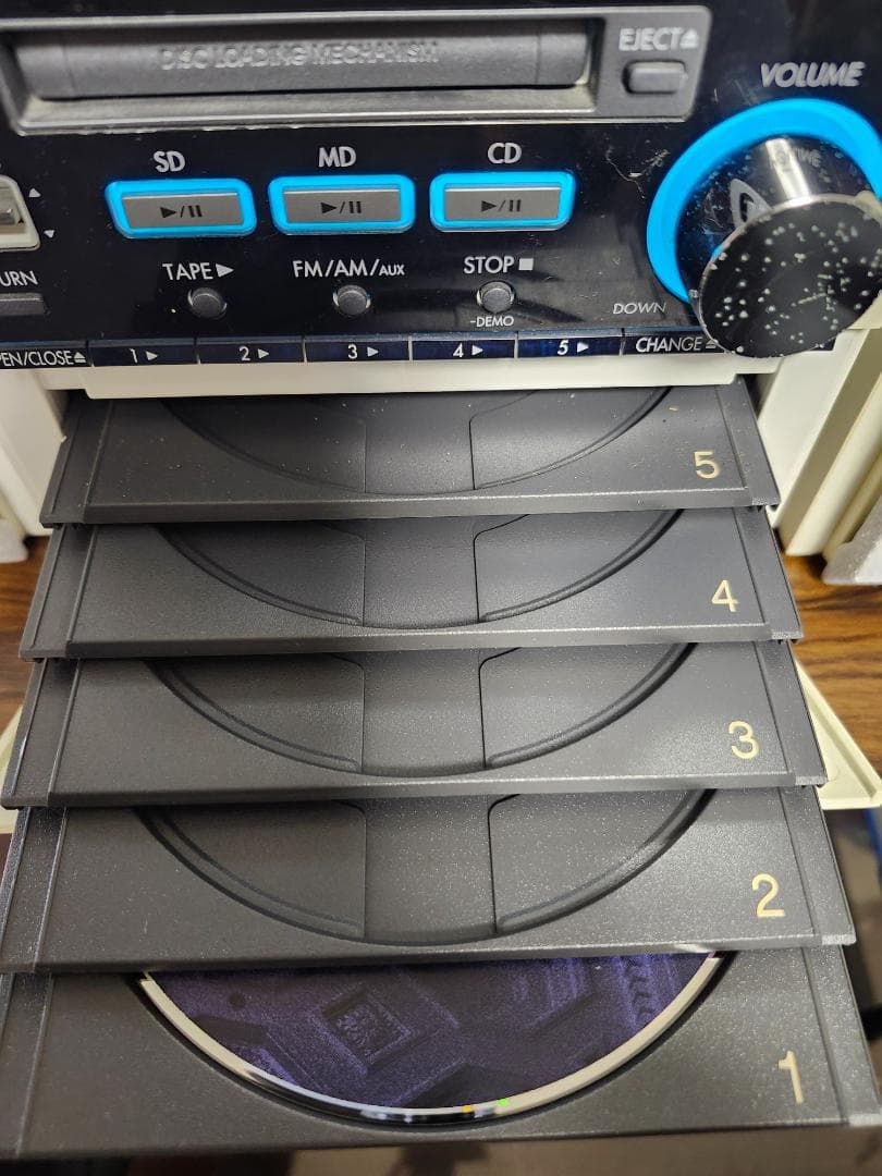 Panasonic SA-PM710SD CD/MD/SD/ラジオ 【動作品】