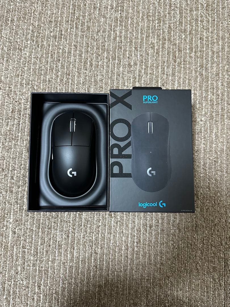 Logicool G PRO X SUPERLIGHT 黒　箱付き　美品