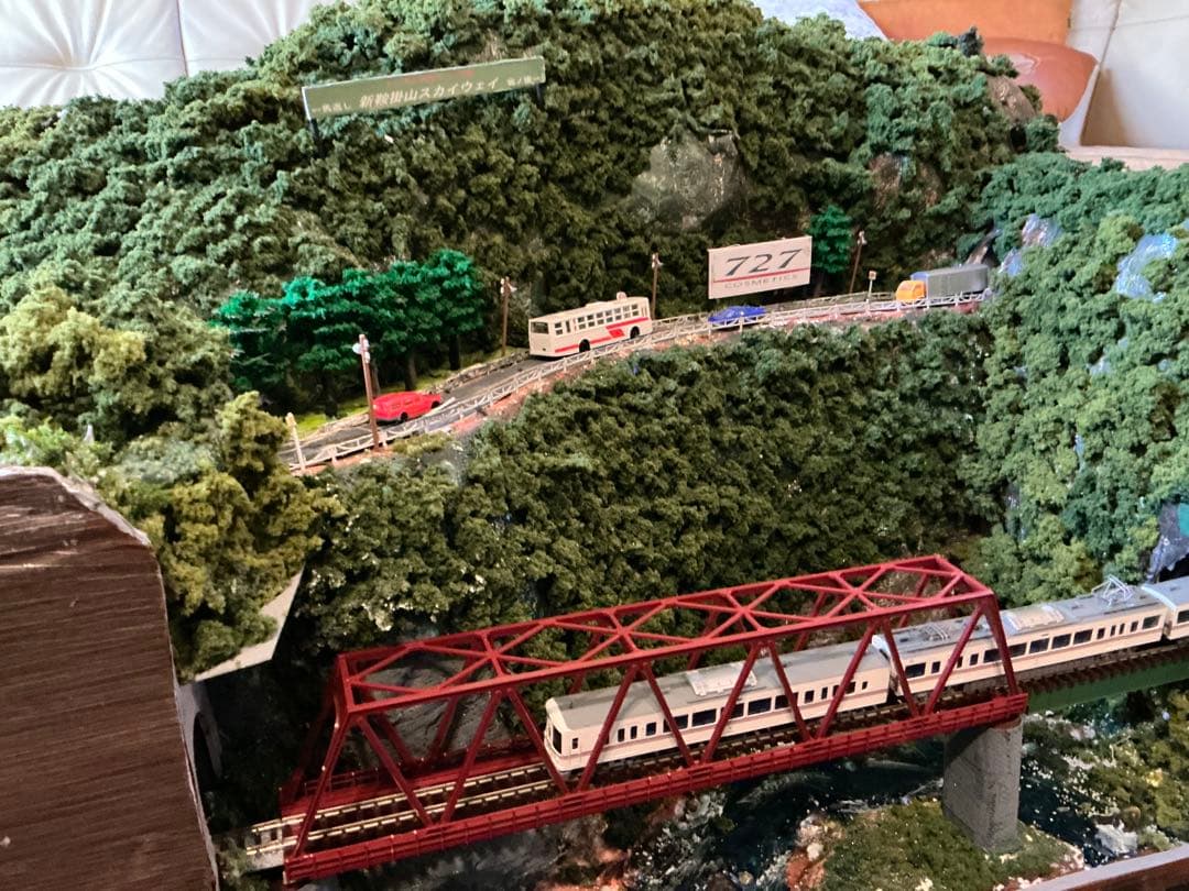 【Nゲージ西武秩父線風ジオラマ】パワーパック、アクリルケース付