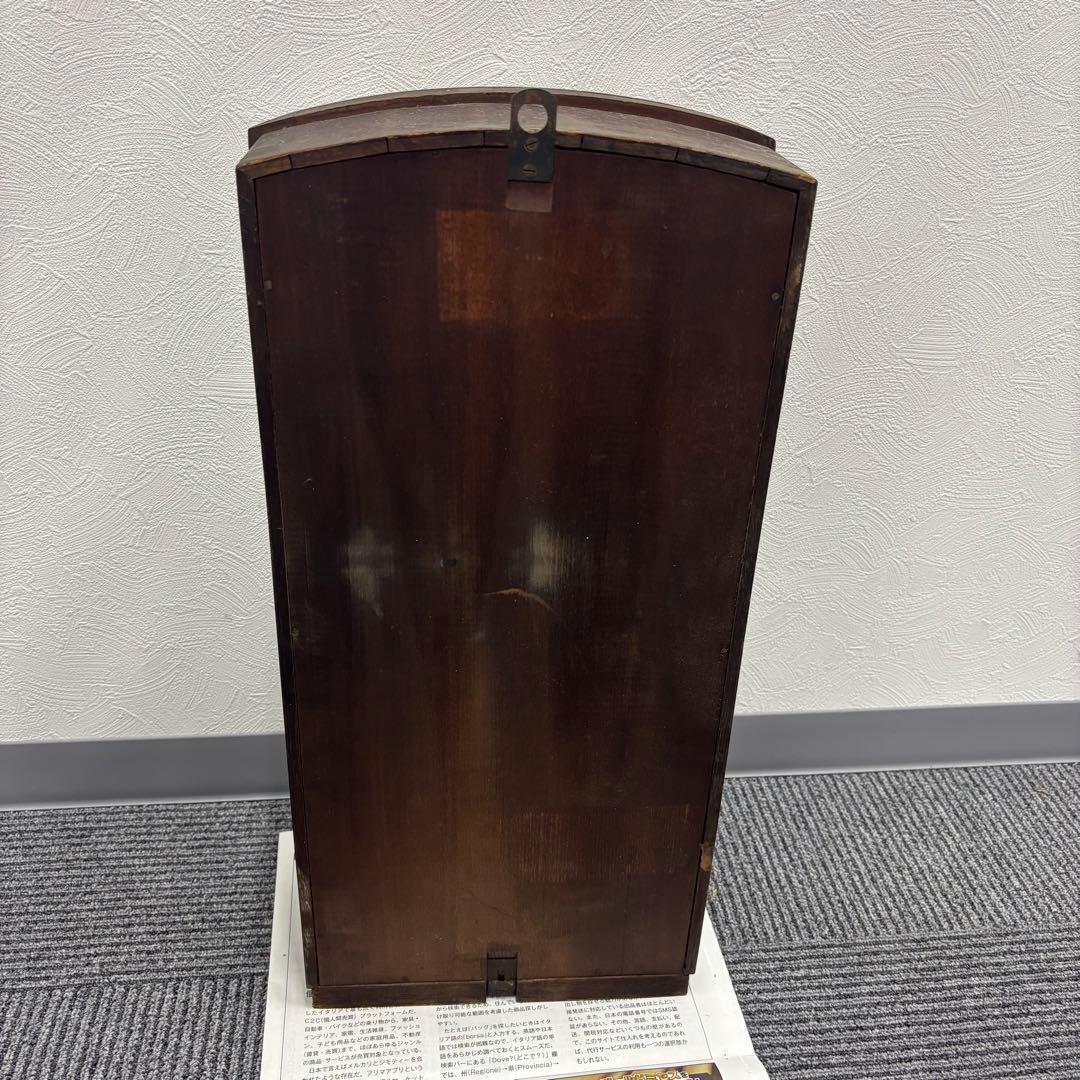 クラシック木製掛時計 振り子付き　ジャンク品