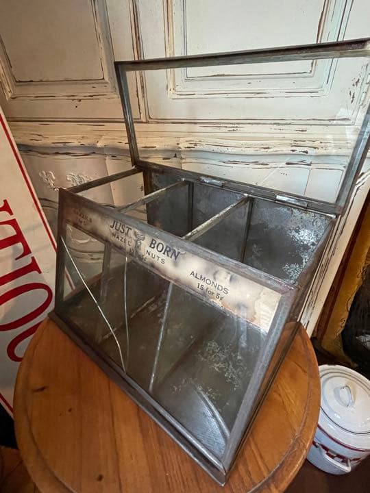 アンティーク　チョコレート　ディスプレイ　ケース　お菓子　100年　アメリカレア