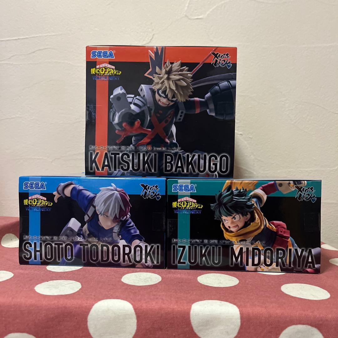 僕のヒーローアカデミアCrossLinkフィギュア緑谷出久、爆豪勝己、 轟焦凍