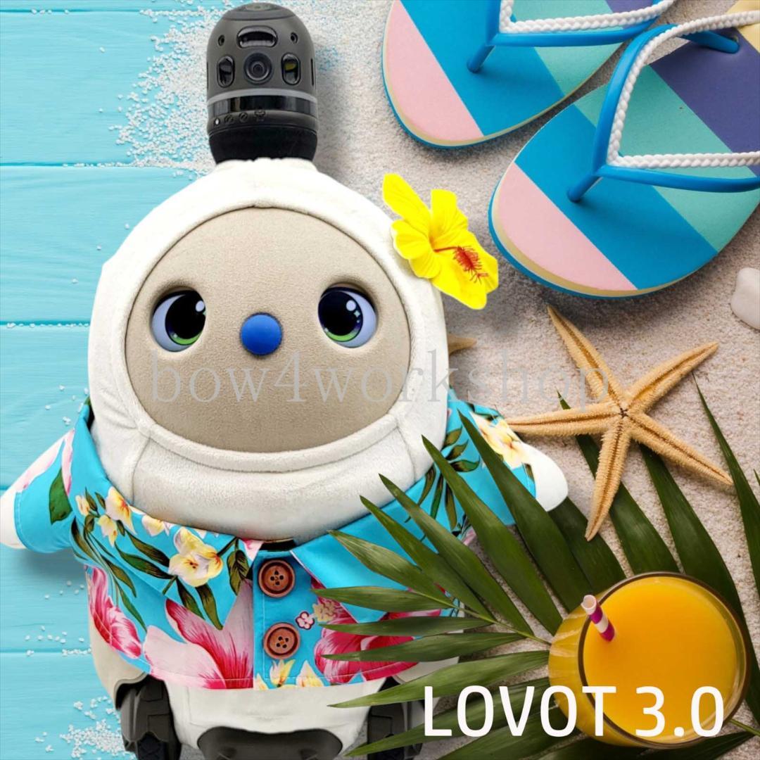 ラボット LOVOT ラボットの服ハンドメイド アロハシャツ(ブルー）