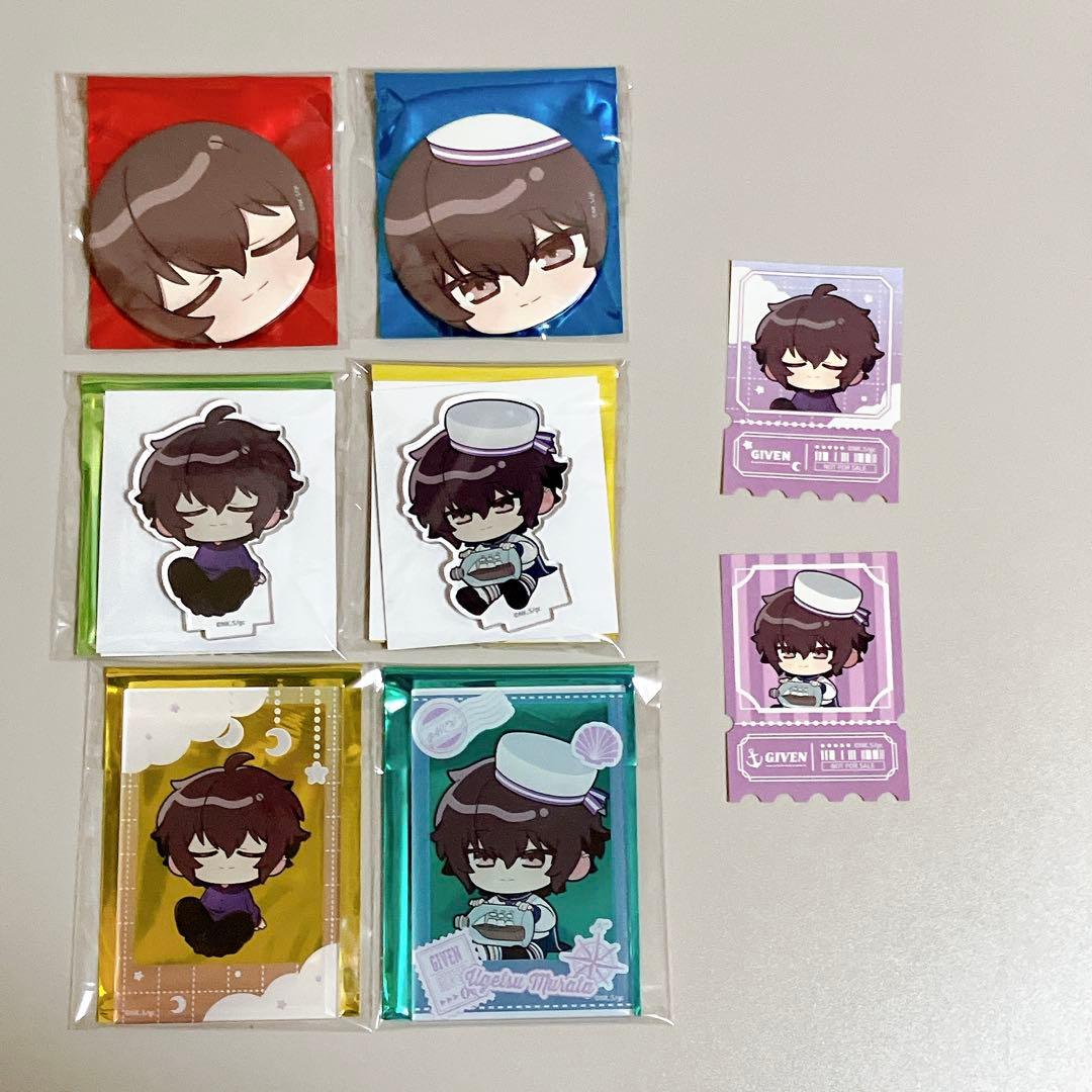 村田雨月　ギヴン　スマイルベースカフェ　スマべ　アクスタ　アクカ　缶バ　特典