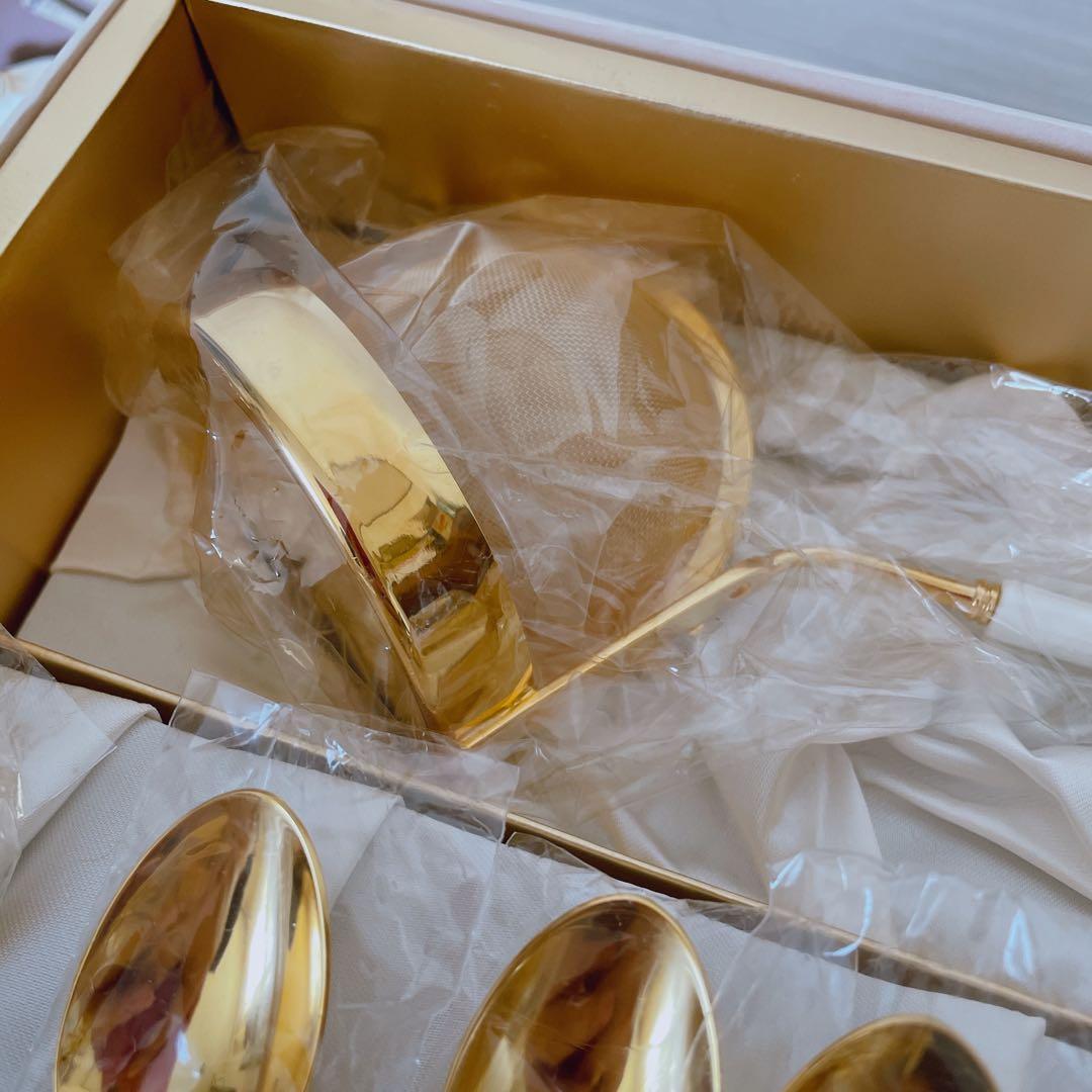 希少 廃盤 NARUMI ティースプーン ストレイナーセット 8320 フラワー