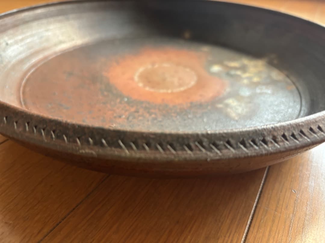 野口悦ニ　大皿　種子島　登窯