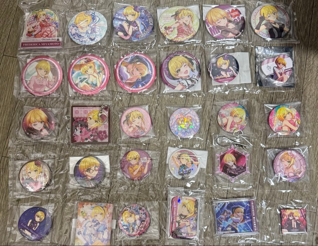 デレマス　宮本フレデリカ　缶バッジ　キーホルダー　まとめ売り