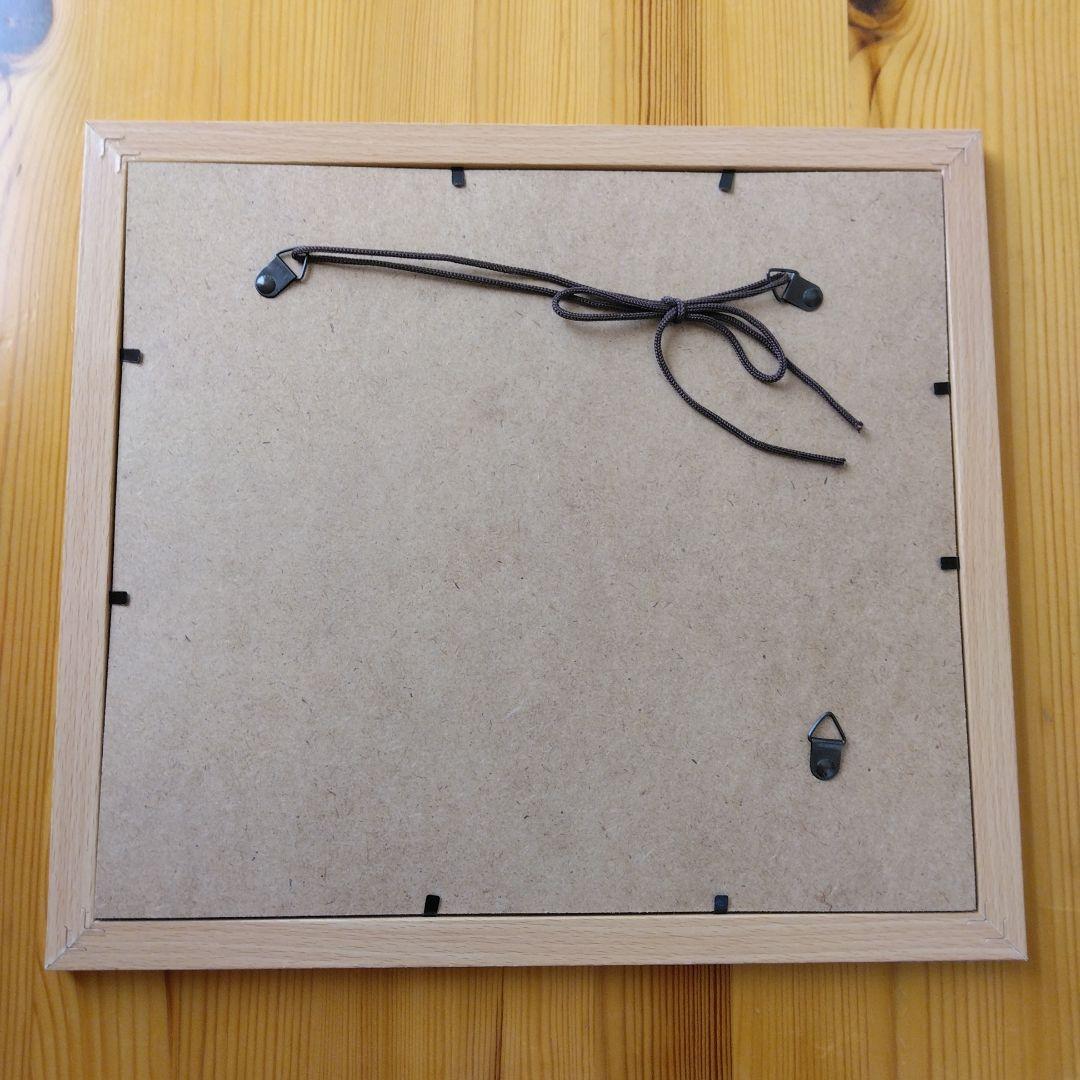 クロスステッチ完成品“フラワー花瓶　みどり”額入り