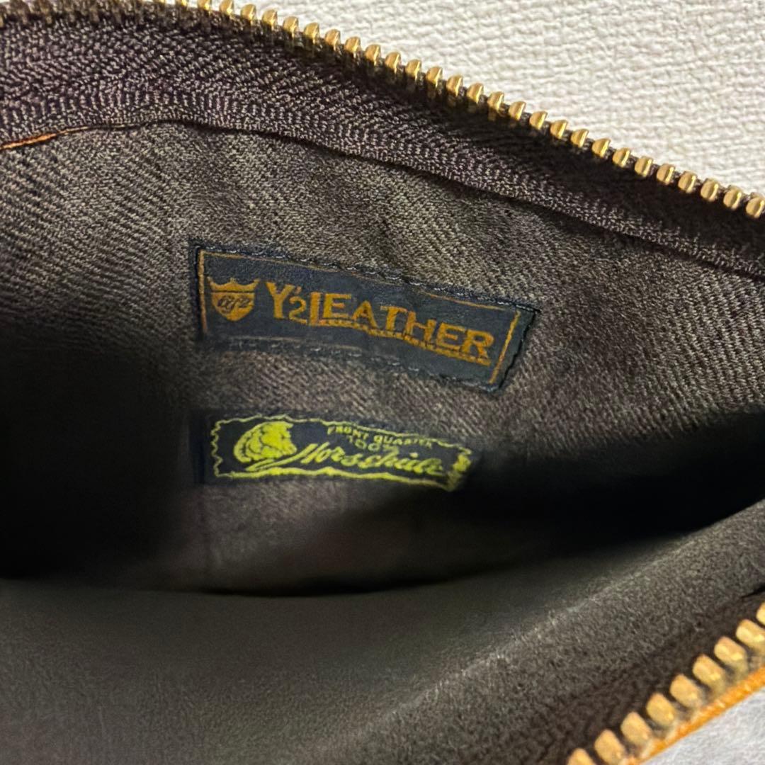 Y2LEATHER レザーポーチ キャメル・新品未使用