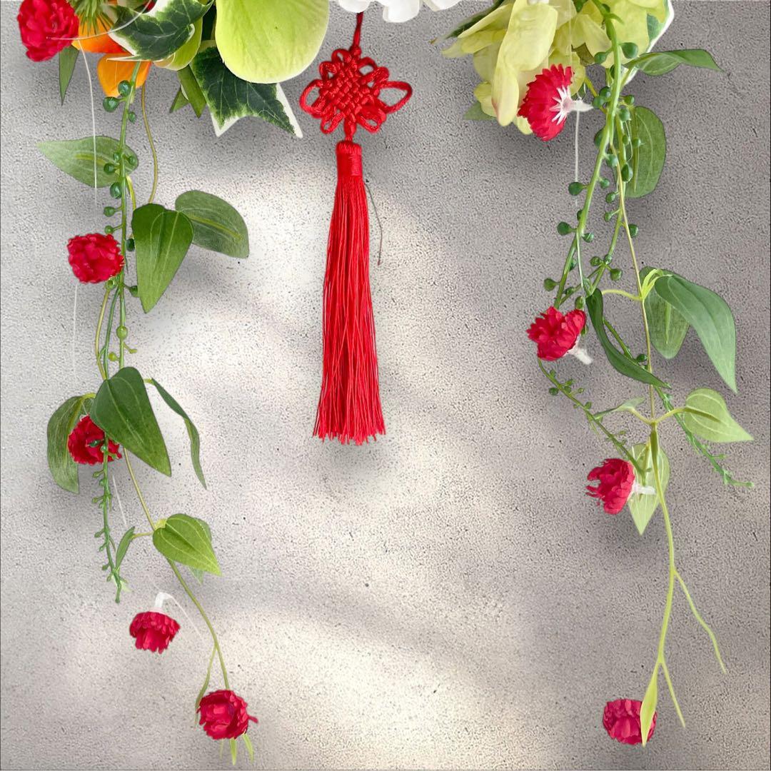 ㊸ 迎春しめ縄｜和モダン新年飾り｜玄関にも室内にも飾れるアートフラワーインテリア