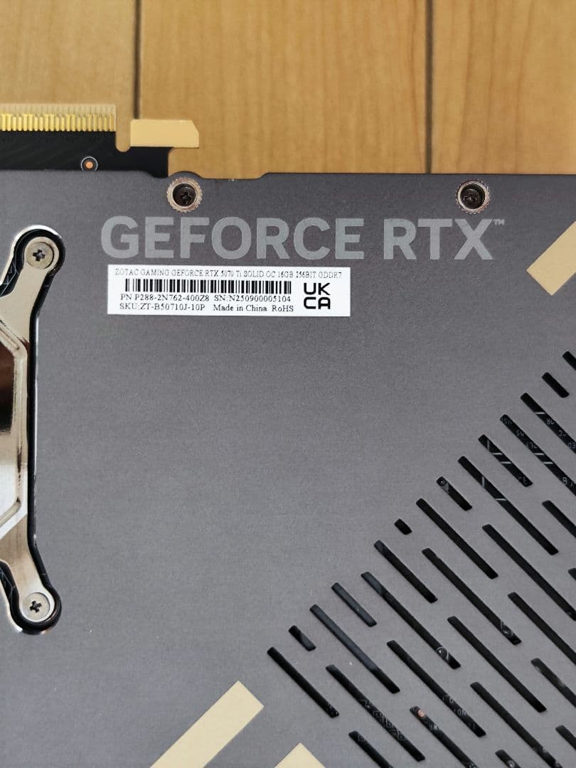 グラフィックボード・グラボ・ビデオカード ZOTAC RTX5070Ti SOLID OC GeForce