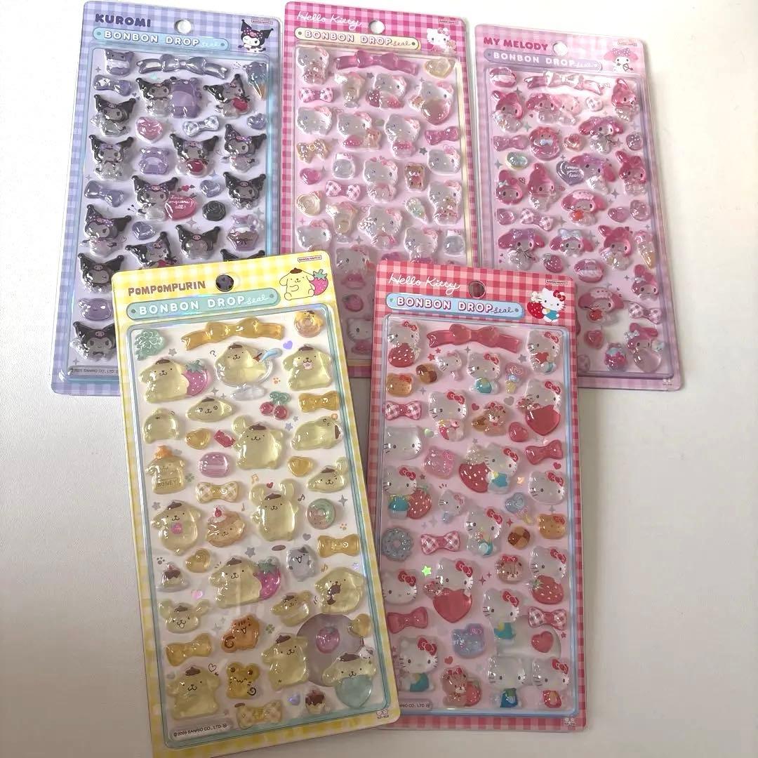 ま*た様 【正規品】ボンボンドロップシール サンリオ 5種セット