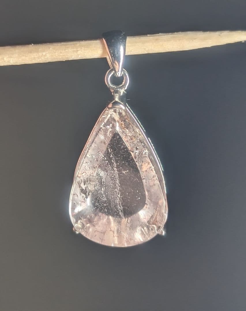 高品質極美神秘的ピンクファイヤークォーツペンダントトップ