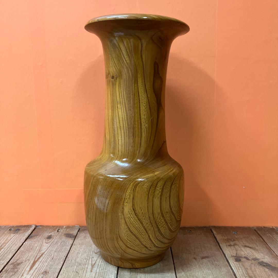 C壁 銘木 木製花瓶 花瓶 花器 一輪挿し 天然木 木目 ウッドベース 壺