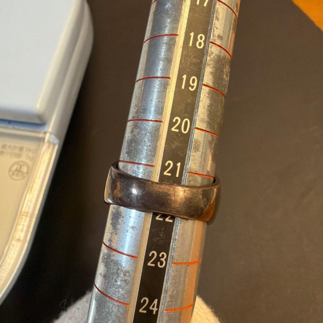 シルバーリング　カエル付き