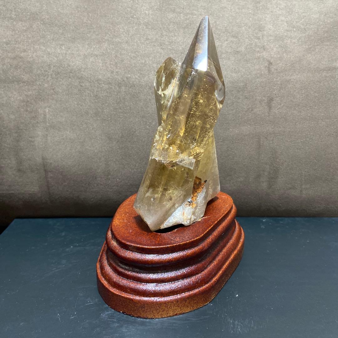 天然石⭐︎ゼウスクォーツ　木製台座付き