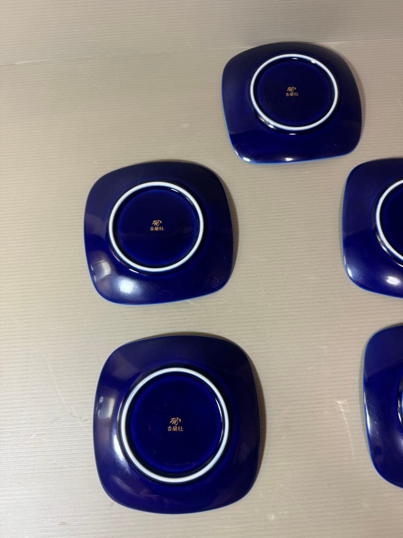 2928 香蘭社　金彩　皿　5客