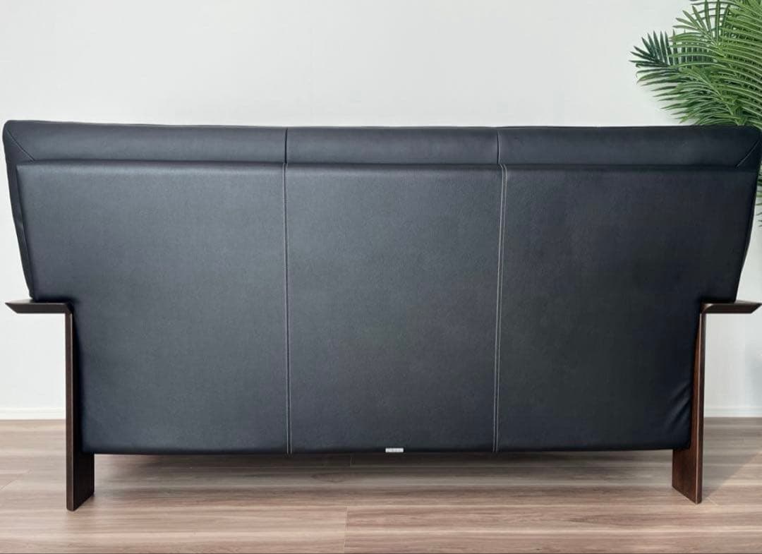 【美品】カリモク 3人掛けソファ　ダンテS　ブラック